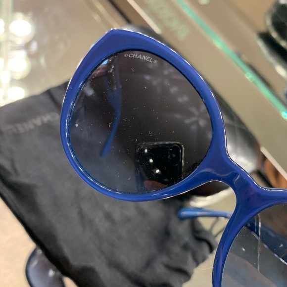 Chanel Blue Butterfly Sunglasses